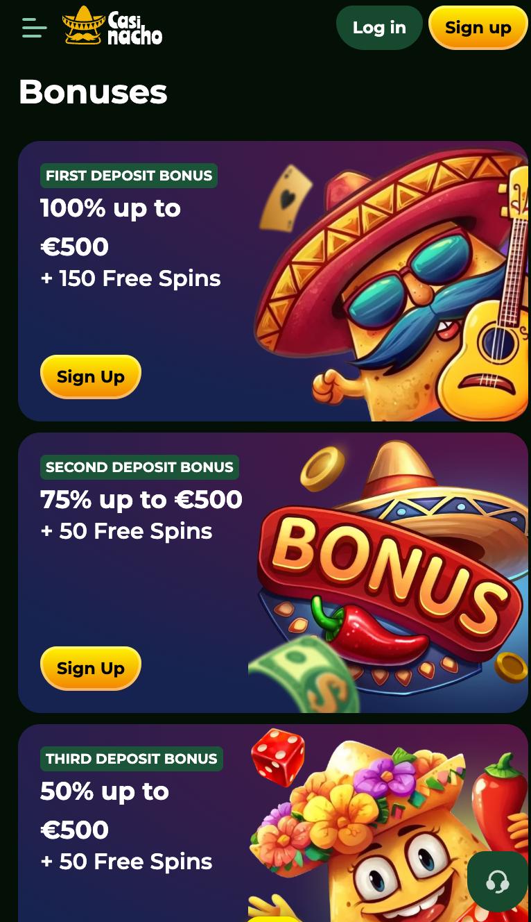 Casinacho Casino im mobilen Browser auf iOS und Android